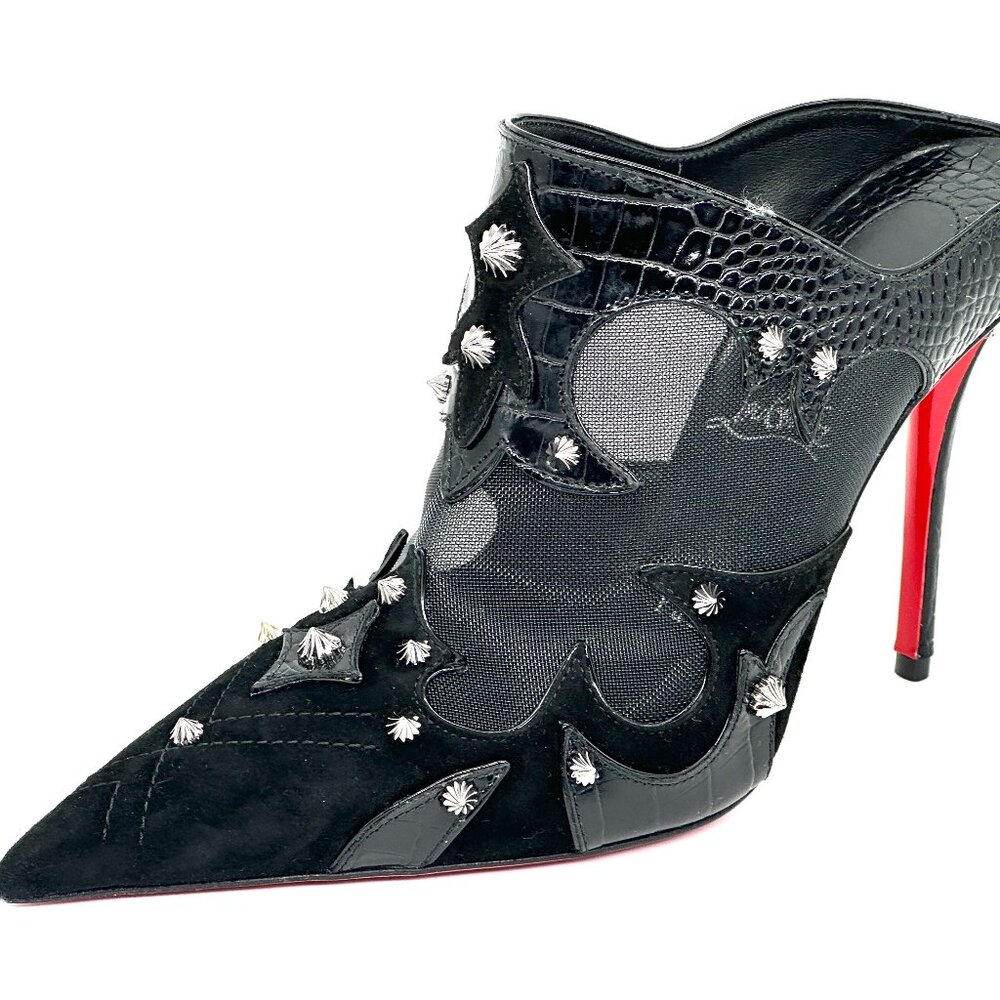 Christian Louboutin MULATIAG 100 Spiked Stud Mule Slide Heels Sandals Shoe - Picture 6 of 16